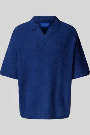 JACK & JONES Relaxed Fit Poloshirt mit Lochmuster Modell 