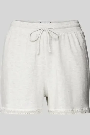 Tommy Hilfiger Regular Fit Pyjama-Shorts mit Spitzenbesatz in , Größe L