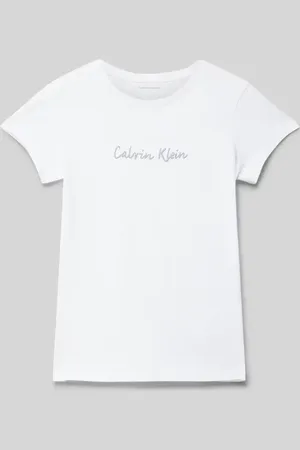 Calvin Klein Slim Fit T-Shirt mit Label-Print in , Größe 152