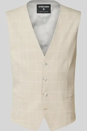 Strellson Slim Fit Anzugweste mit Knopfleiste in , Größe 48
