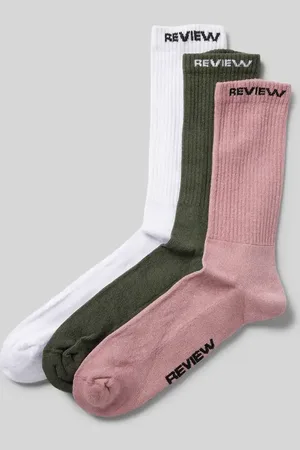 Review Socken mit Label-Print im 3er-Pack in , Größe 39/42