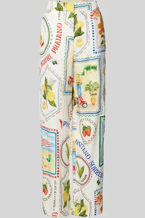 Forever New Stoffhose aus Leinen-Viskose-Mix im Allover-Look in , Größe 34