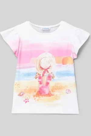Mayoral T-Shirt mit geripptem Rundhalsausschnitt im 2er-Pack in , Größe 104