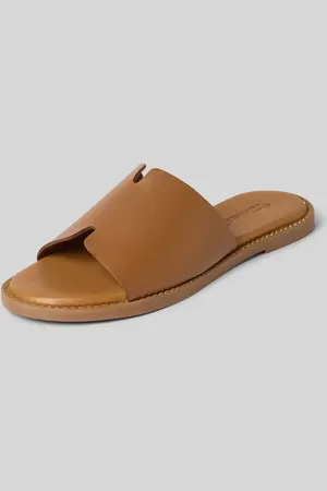 Tamaris Slides aus Leder mit strukturierter Sohle in , Größe 36