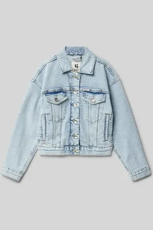 Garcia Jeansjacke mit Umlegekragen und Knopfleiste in , Größe 140