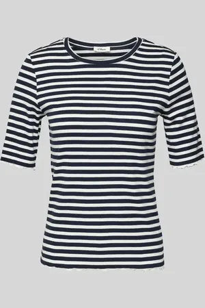 QS by s.Oliver Regular Fit Shirt mit Ziersaum in , Größe 34
