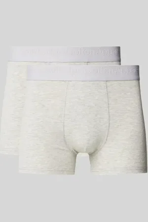 Knowledge Cotton Apparal Boxershorts mit elastischem Logo-Bund im 2er-Pack in , Größe L