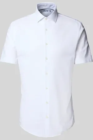 Jake*s Slim Fit Business-Hemd mit Knopfleiste in , Größe 37/38