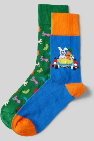 Christian Berg Socken mit Motiv-Details im 2er-Pack in , Größe 39/42