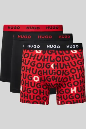 HUGO BOSS Trunks mit elastischem Label-Bund im 3er-Pack in , Größe L