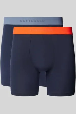 Schiesser Trunks mit elastischem Logo-Bund im 2er-Pack in , Größe L
