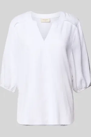 Freequent Relaxed Fit Leinenbluse mit Tunikakragen Modell 