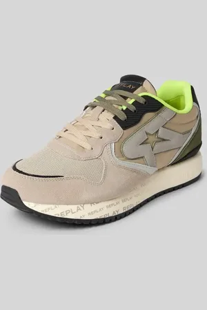 Replay Ledersneaker mit Label-Badge Modell 