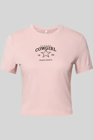 ONLY Slim Fit T-Shirt aus reiner Baumwolle Modell 