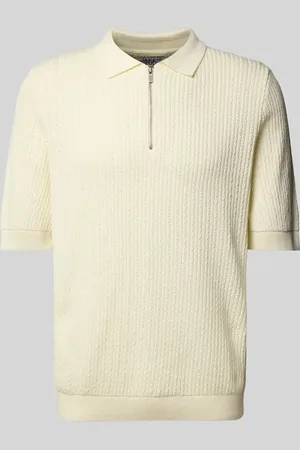 Jake*s Regular Fit Poloshirt mit Zopfmuster in , Größe L