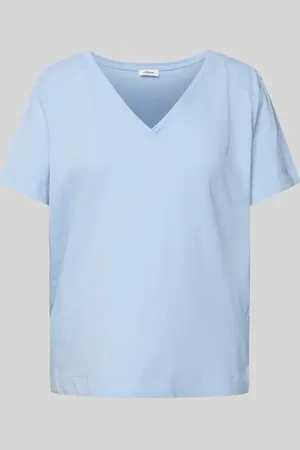 QS by s.Oliver Regular Fit T-Shirt aus reiner Baumwolle in , Größe 36