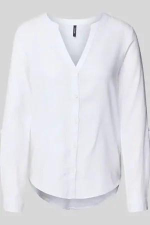 VERO MODA Regular Fit Langarmbluse aus Leinen-Viskose-Mix Modell 