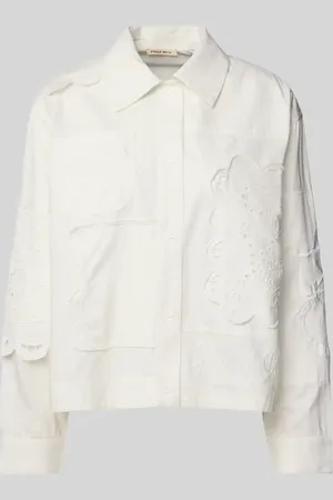 Stella Nova Relaxed Fit Bluse mit Lochstickerei Modell 