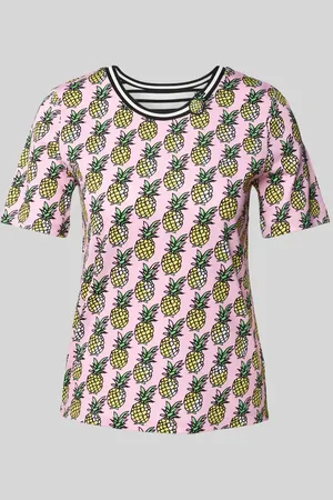 Marc Cain T-Shirt im Allover-Look mit Rundhalsausschnitt in , Größe 34