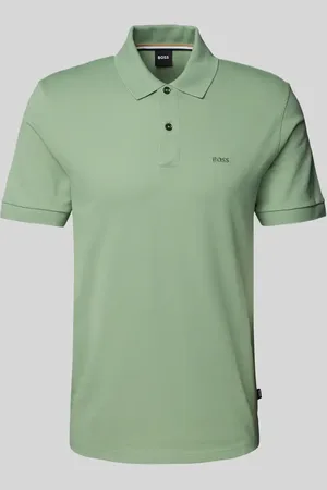 HUGO BOSS Slim Fit Poloshirt mit Label-Stitching Modell 