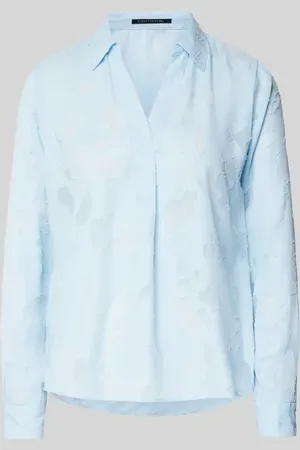 Comma, Regular Fit Bluse mit Umlegekragen und V-Ausschnitt in , Größe 36