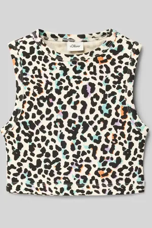 QS by s.Oliver Slim Fit Tank Top aus Baumwoll-Elasthan-Mix in , Größe 146