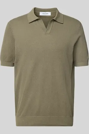 Gran Sasso Regular Fit Poloshirt mit V-Ausschnitt in , Größe 48