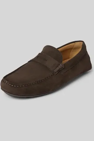 HUGO BOSS Mokassins aus Leder mit Label-Detail Modell 
