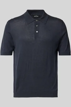 Gran Sasso Slim Fit Seidenpoloshirt mit gerippten Abschlüssen in , Größe 48
