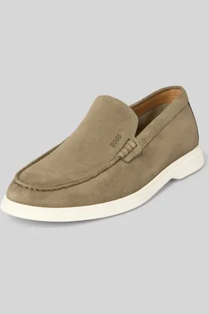 HUGO BOSS Lederloafer mit Label-Prägung Modell 