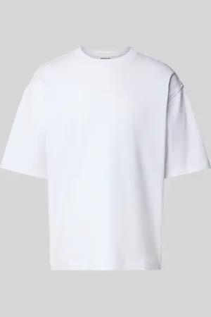 Jake*s T-Shirt mit geripptem Rundhalsausschnitt in , Größe L