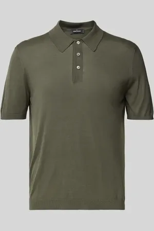 Gran Sasso Slim Fit Seidenpoloshirt mit gerippten Abschlüssen in , Größe 48