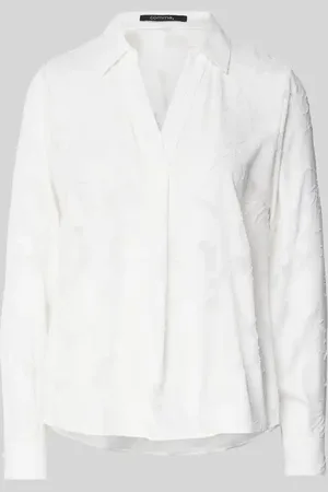 Comma, Regular Fit Bluse mit Umlegekragen und V-Ausschnitt in , Größe 36