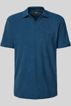 HUGO BOSS Regular Fit Poloshirt mit Label-Stitching in , Größe L