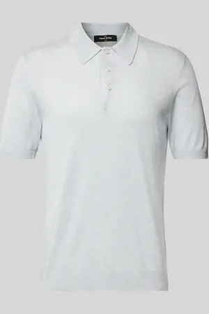 Gran Sasso Slim Fit Seidenpoloshirt mit gerippten Abschlüssen in , Größe 48