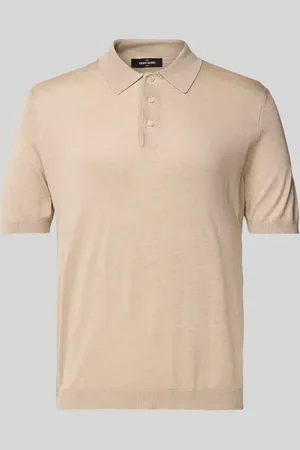 Gran Sasso Slim Fit Seidenpoloshirt mit gerippten Abschlüssen in , Größe 48