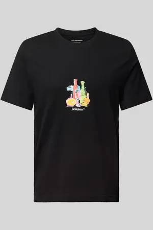 JACK & JONES T-Shirt mit geripptem Rundhalsausschnitt Modell 