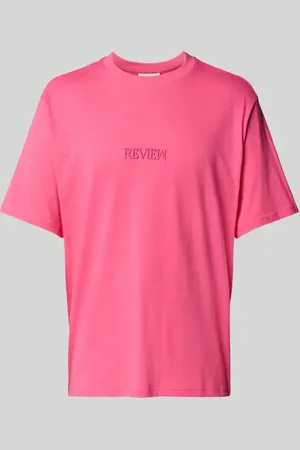 Review T-Shirt mit Label-Stitching in , Größe L