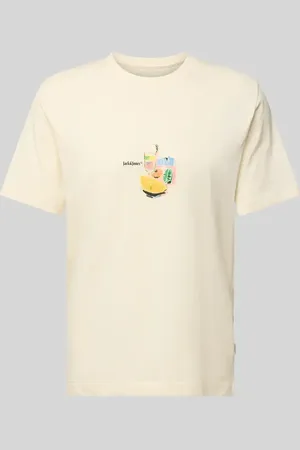 JACK & JONES T-Shirt mit geripptem Rundhalsausschnitt Modell 