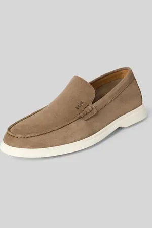 HUGO BOSS Lederloafer mit Label-Prägung Modell 