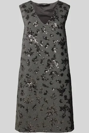 Max Mara Knielanges Kleid mit Paillettenbesatz Modell 