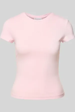 Lena Gercke T-Shirt mit geripptem Rundhalsausschnitt Modell 