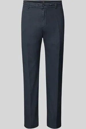 Cinque Tapered Fit Leinenchino mit Bügelfalten Modell 