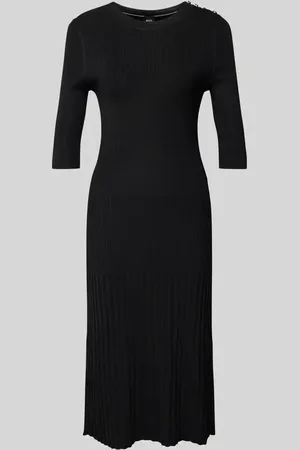 HUGO BOSS Midikleid mit Rundhalsausschnitt Modell 