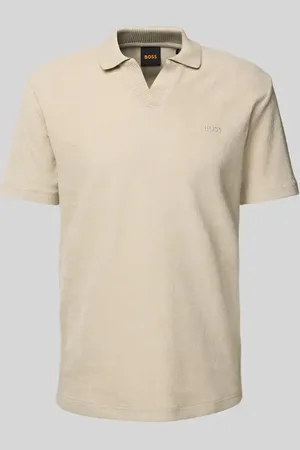 HUGO BOSS Regular Fit Poloshirt mit Label-Stitching in , Größe L