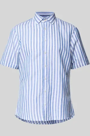 Jake*s Casual Fit Freizeithemd aus Leinen-Baumwoll-Mix in , Größe L