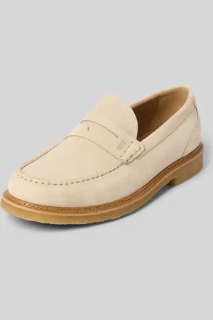 HUGO BOSS Penny-Loafer aus Leder mit Label-Prägung Modell 