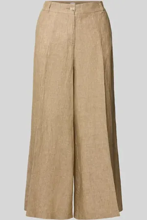 Brax Wide Leg Leinenhose mit verkürztem Schnitt Modell 