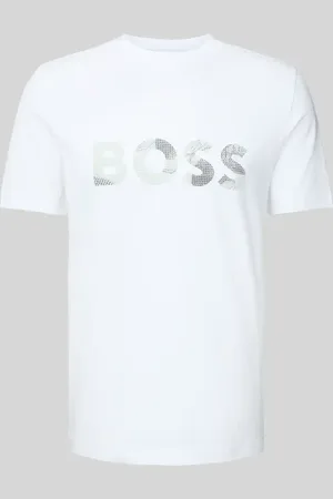 HUGO BOSS T-Shirt mit Logo-Print und Rundhalsausschnitt in , Größe L