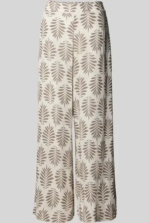 Apricot Wide Leg Stoffhose mit Webmuster in , Größe L